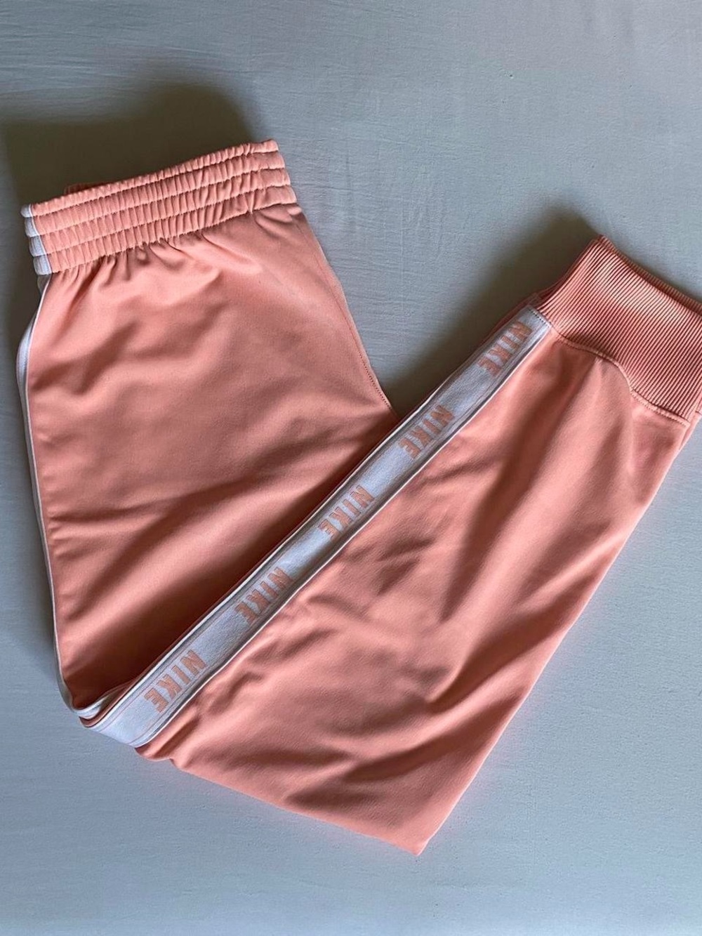 Kids Peach Track Pants with Side Stripe